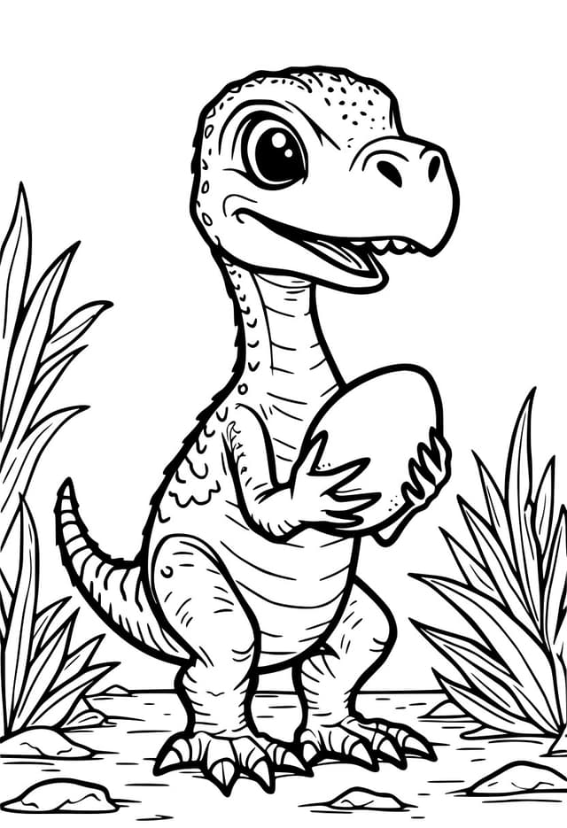 Oviraptor and Egg