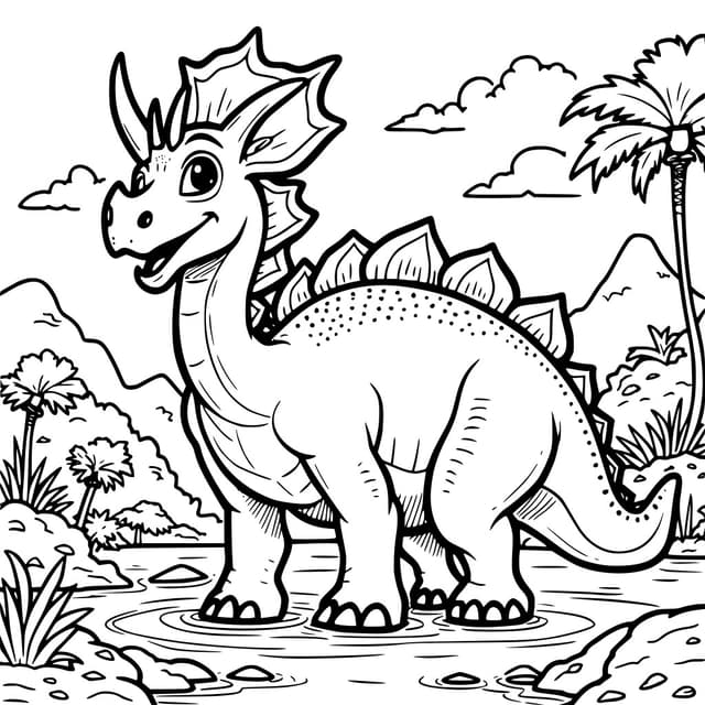 Styracosaurus with Horns