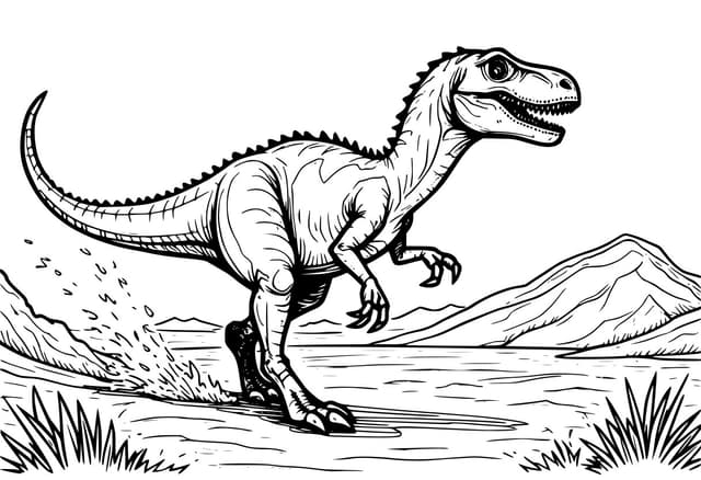 Velociraptor on the Hunt