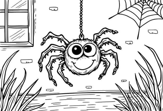 Cute Spider and Web
