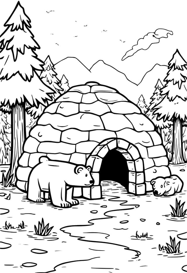 Snowy Igloo Village